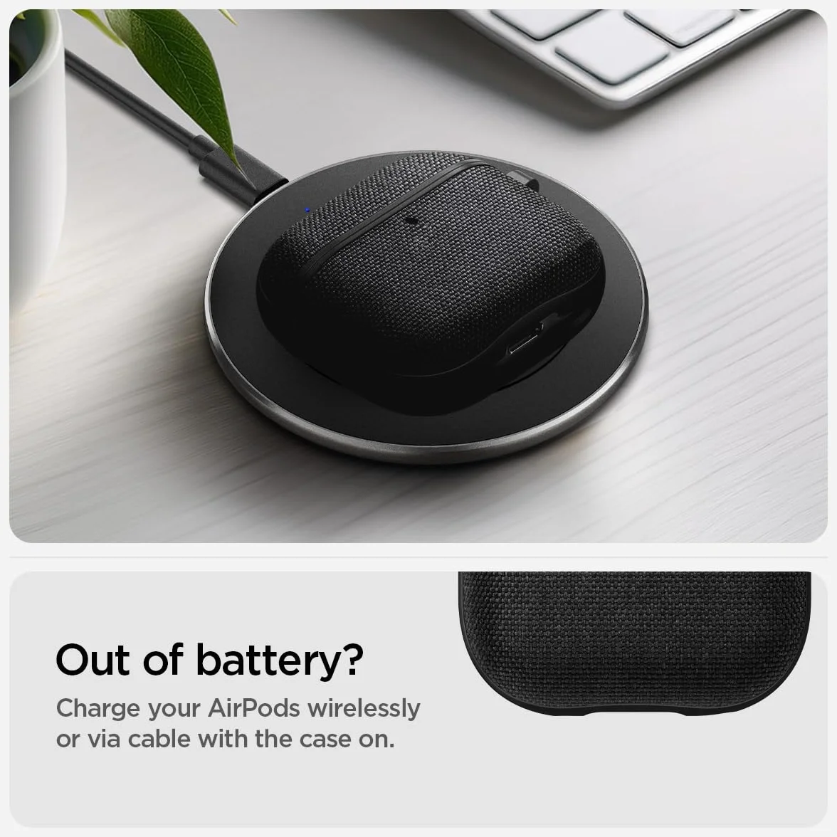 Spigen Cover Urban Fit Compatibile con AirPods 4 (2024), Custodia Airpods 4 - Nero