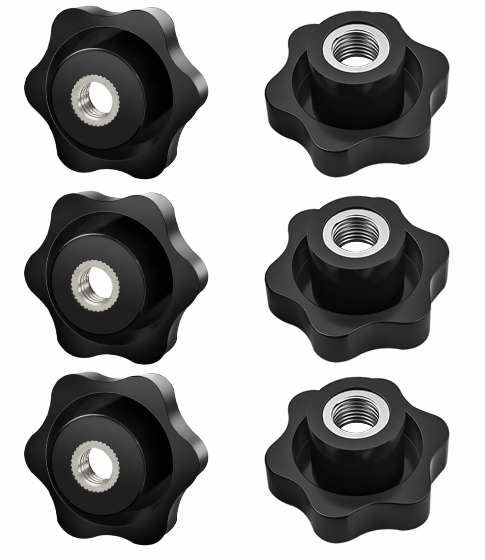 MAJOYLIFE Pomello di fissaggio 6 sztuk, testa a stella, plastik, 48 mm, M8