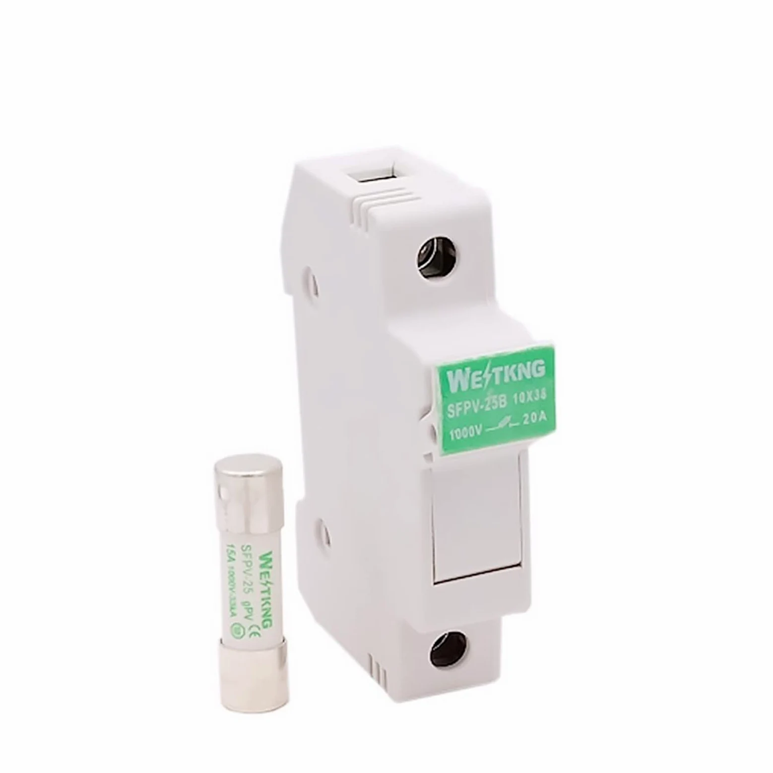 ERNZI 5 Set portafusibili solari fotovoltaici con 10 * 38 mm DC 1000 V 1 A 3 A 5 A 10 A 15 A 20 A 25 A 32 A