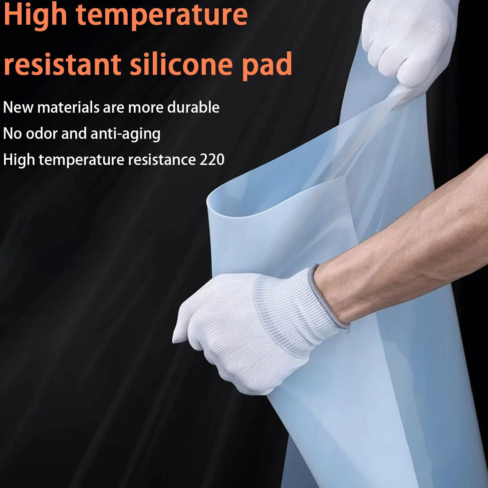 Foglio in Silicone 50mm*50mm*4mm, Lastra in Gomma Flessibile, Resistente alle Alte Temperature, Impermeabile, Antiscivolo, Grado Alimentare