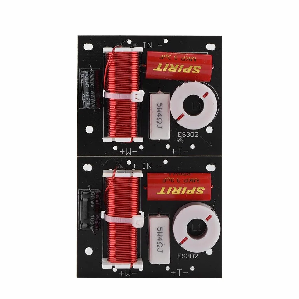 Zerone 2Pcs Divisore per Frequenza Altoparlanti 2 Vie Treble/Bass 2 Unità 2 Unità Hi-Fi Crossover Filtro Distributore di Frequenza Modulo FAI DA TE