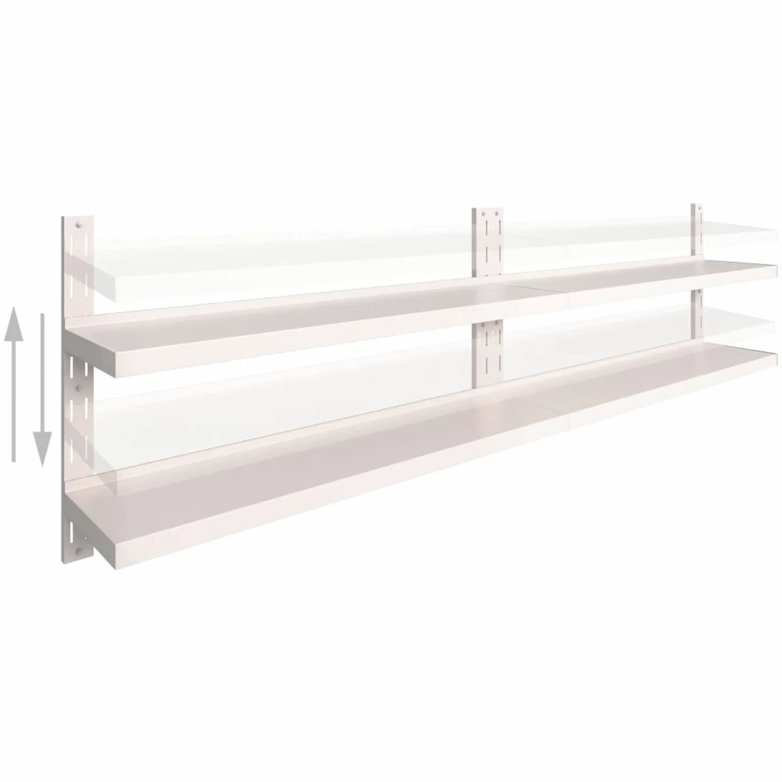 ZHOUMIN Mensole Galleggianti a 2 Livelli 2 pz in Acciaio Inox 300x30 cm,Mensola da Parete,Mensole da Muro,Mensole da Muro Design Moderne