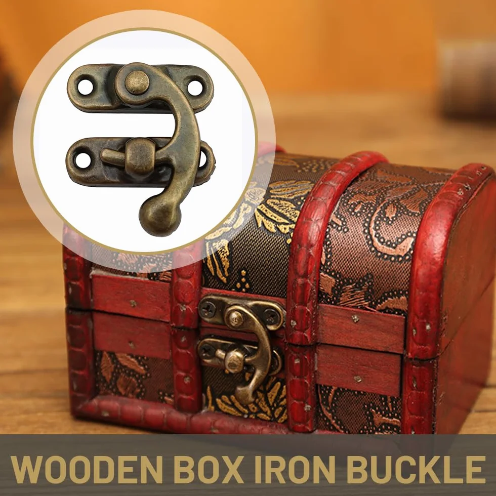 Antico Hasp Gancio 10 Pezzi, Oro Bronzo Scatola Di Legno Hasp, Per Portagioie Scatole Regalo