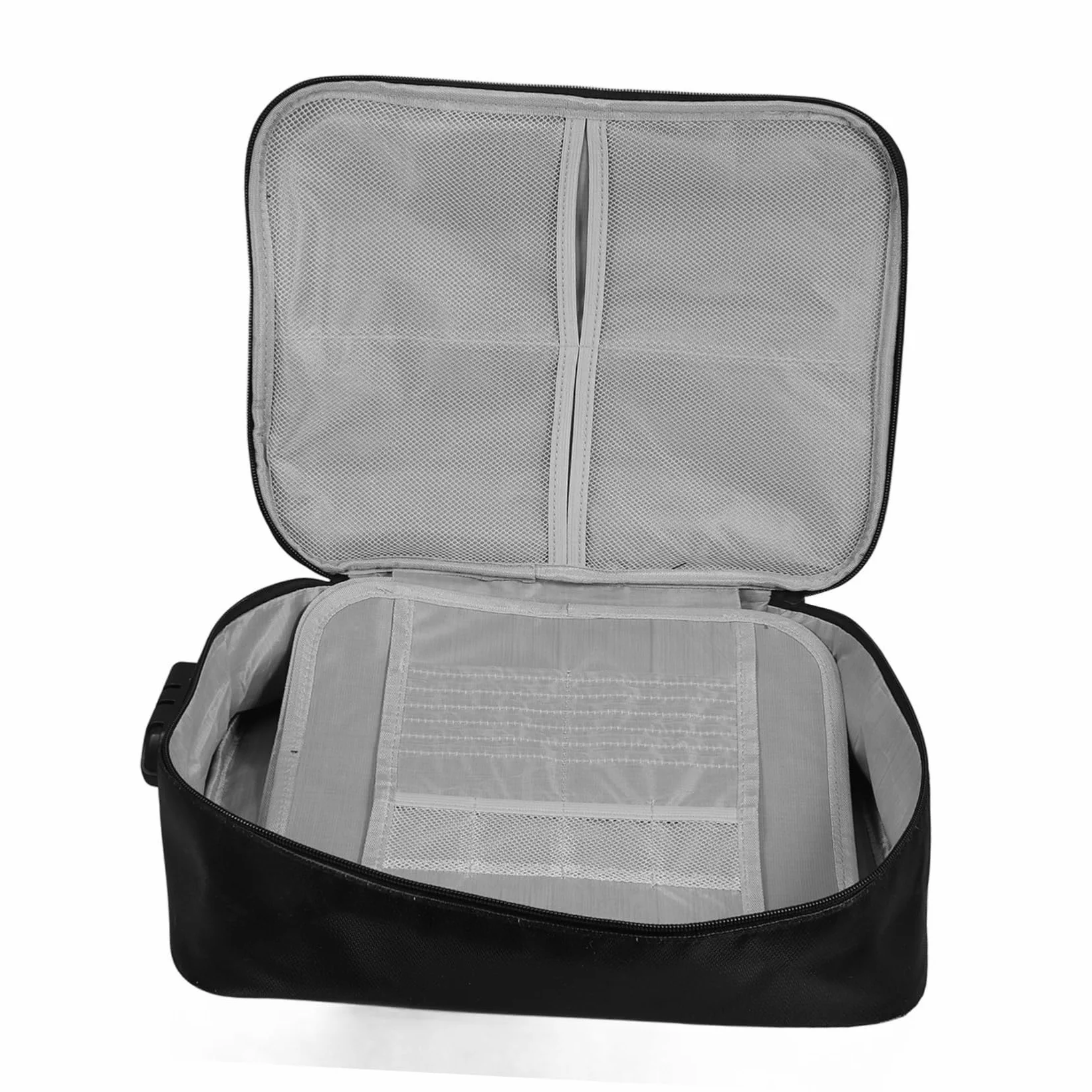 Borsa Portadocumenti Ignifuga Nera, Design Multistrato per Viaggio | Chiusura Password, Tessuto in Fibra di Vetro, Uso Quotidiano e Archivio