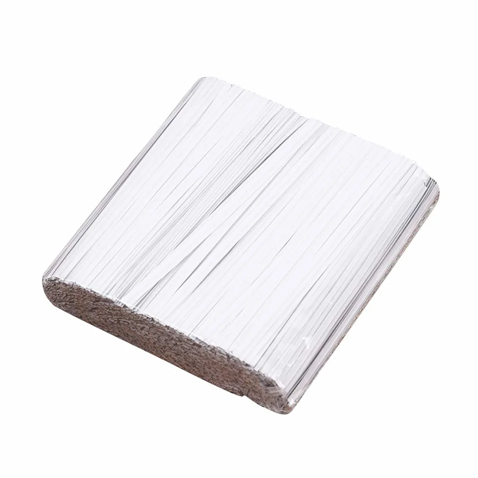 Carta Kraft Legami di Torsione Cravatte Twist Ties Bianco 1000PCS 10cmx4mm