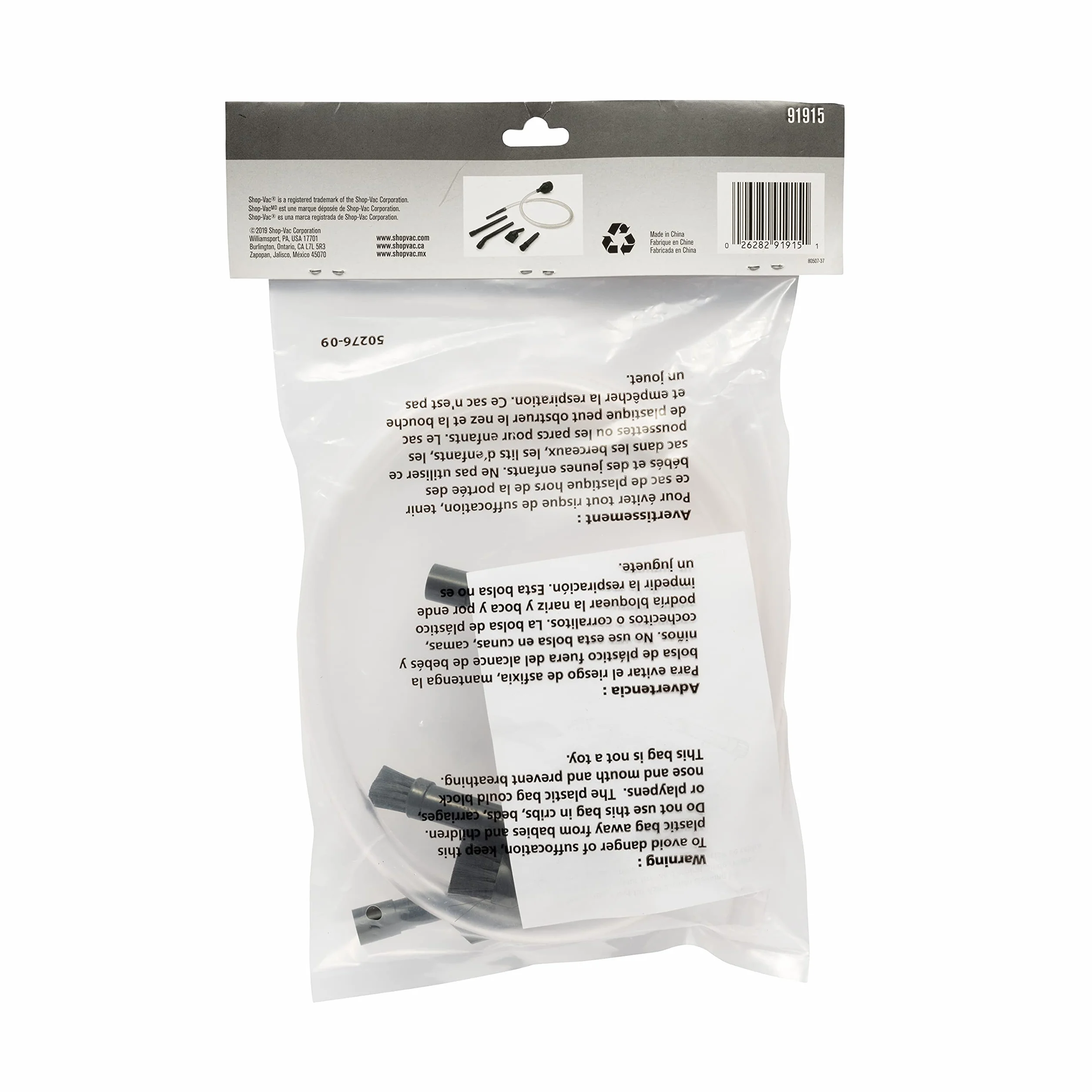 Shop-Vac 9191500 Kit di pulizia per stufe a pellet, costruzione in plastica Poly Pro, 5 ugelli, (1 set)