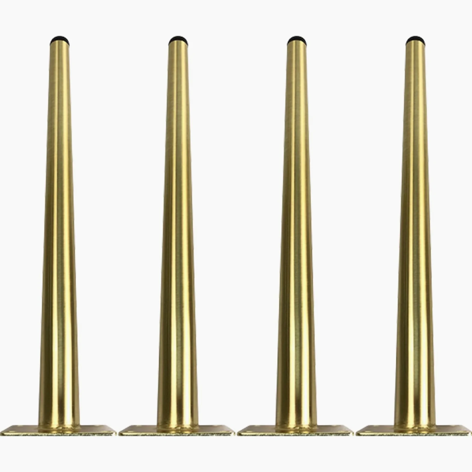 Generico Gambe per Mobili Piedini per Tavolo Conici in Oro Spazzolato 4 Pezzi Superficie Galvanica in Ferro Dorato Piedini per Divano Altezza: 10-72 cm Piedini per Mobile 72 cm/28,4"