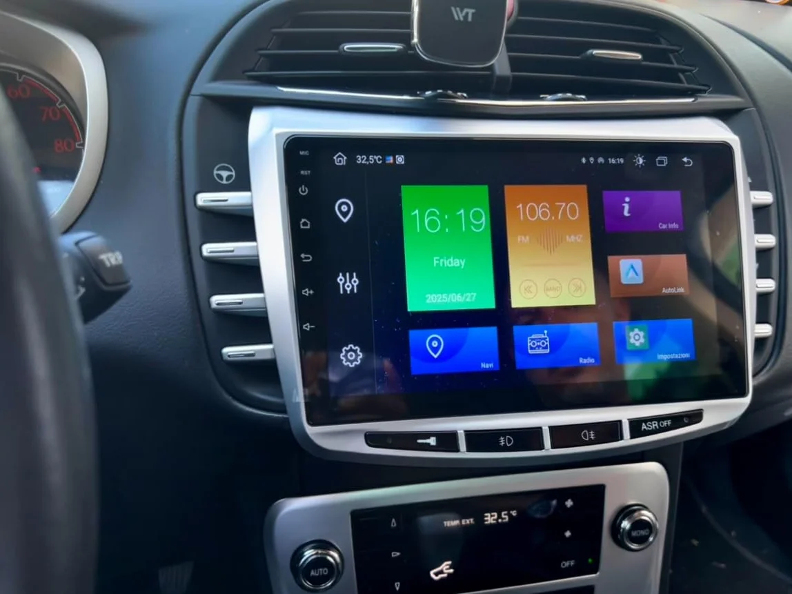 Lancia Delta [2008–2014] Autoradio CarPlay, Android Auto, 9 Pollici Touch GPS, Bluetooth, DSP, Wi-Fi, USB, Retrocamera, Playstore OCTACORE 4GB RAM 32GB ROM