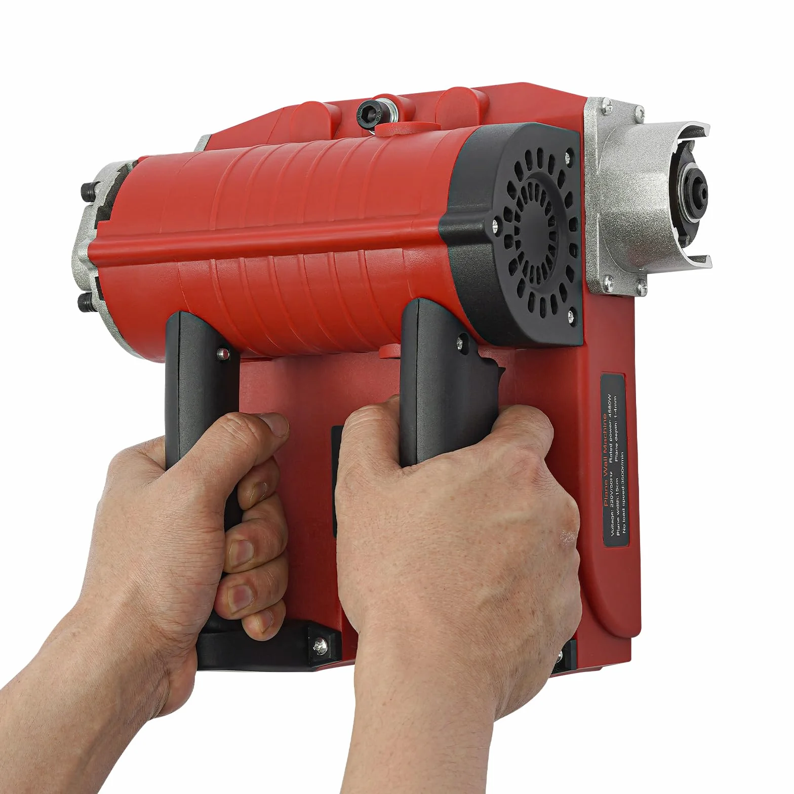 Fresa per calcestruzzo, 4580 W, 3500 u/min, 15 cm, larghezza 1-4 mm, regolazione della profondità, lame in acciaio al tungsteno, connettore aspirapolvere, cavo da 3 m, rosso, per intonaco, cemento