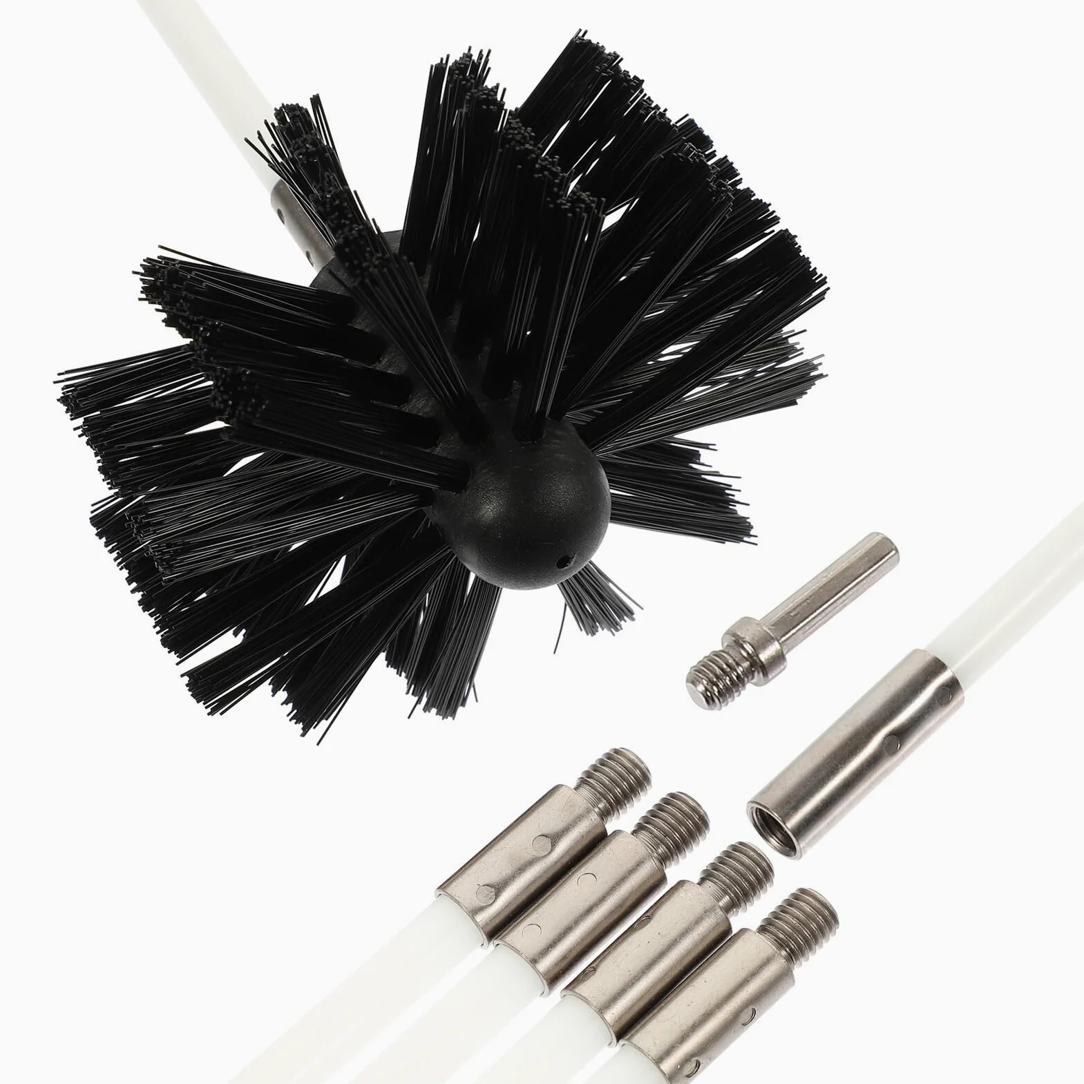jojofuny Spazzola Interna Nylon Canne e Pulizia Fumarie Filo in Facile Ferro Zincato Installazione Cucina e Casa