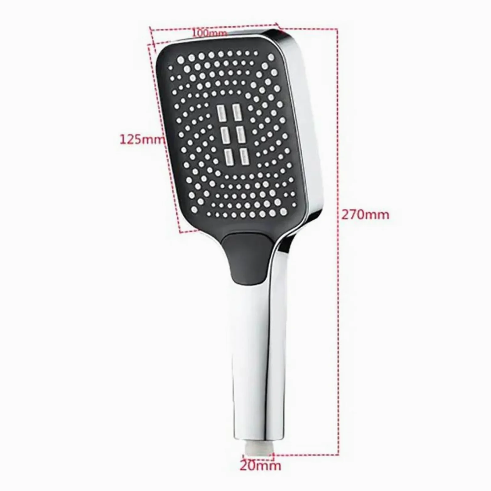Soffione doccia regolabile, soffione a pioggia a 3 modalità, soffione doccia a portata elevata, miscelatore doccia ad alta pressione per risparmio idrico(Black)