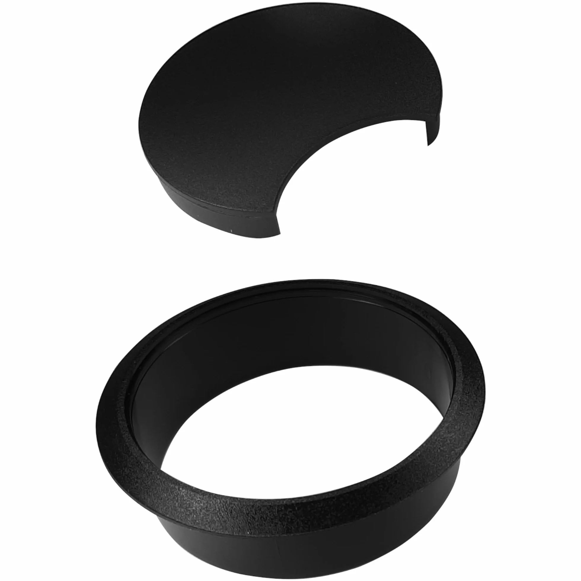 cyclingcolors 2x Passacavo plastica 70mm scrivania tondo guida per cavi elettrico (nero)