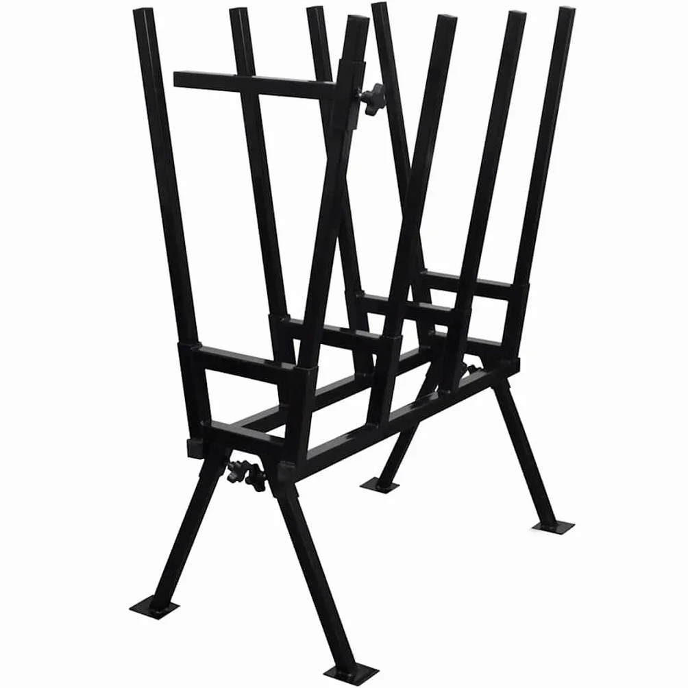 vidaXL Cavalletto Verniciato a Polvere Nero per Segare Legno