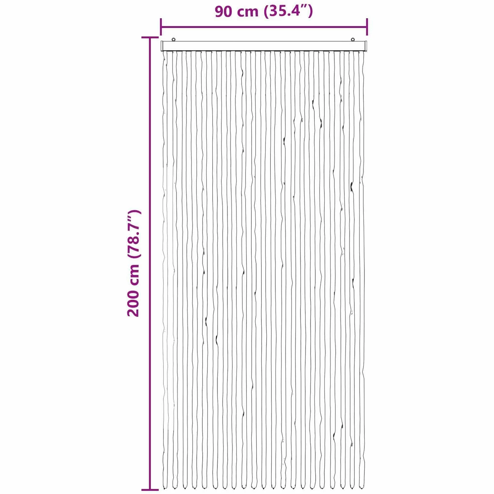 Zanzariera in ciniglia grigio e bianco, 90 x 200 cm, in 100% polipropilene, con ganci, zanzariera per porta, per appartamento, balcone e terrazza
