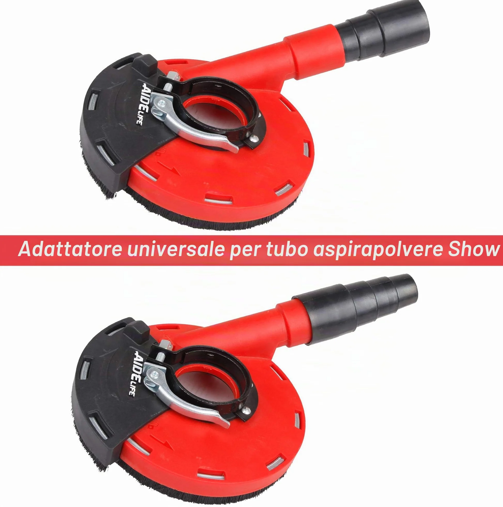 Aidelife cuffia di aspirazione universale per smerigliatrice angolare 115/125mm mola a tazza diamantata 125mm