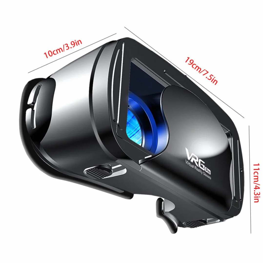 Occhiali per cuffie VR Schermo intero 3D Realtà virtuale grandangolare visiva VRG Pro per giochi di film per smartphone