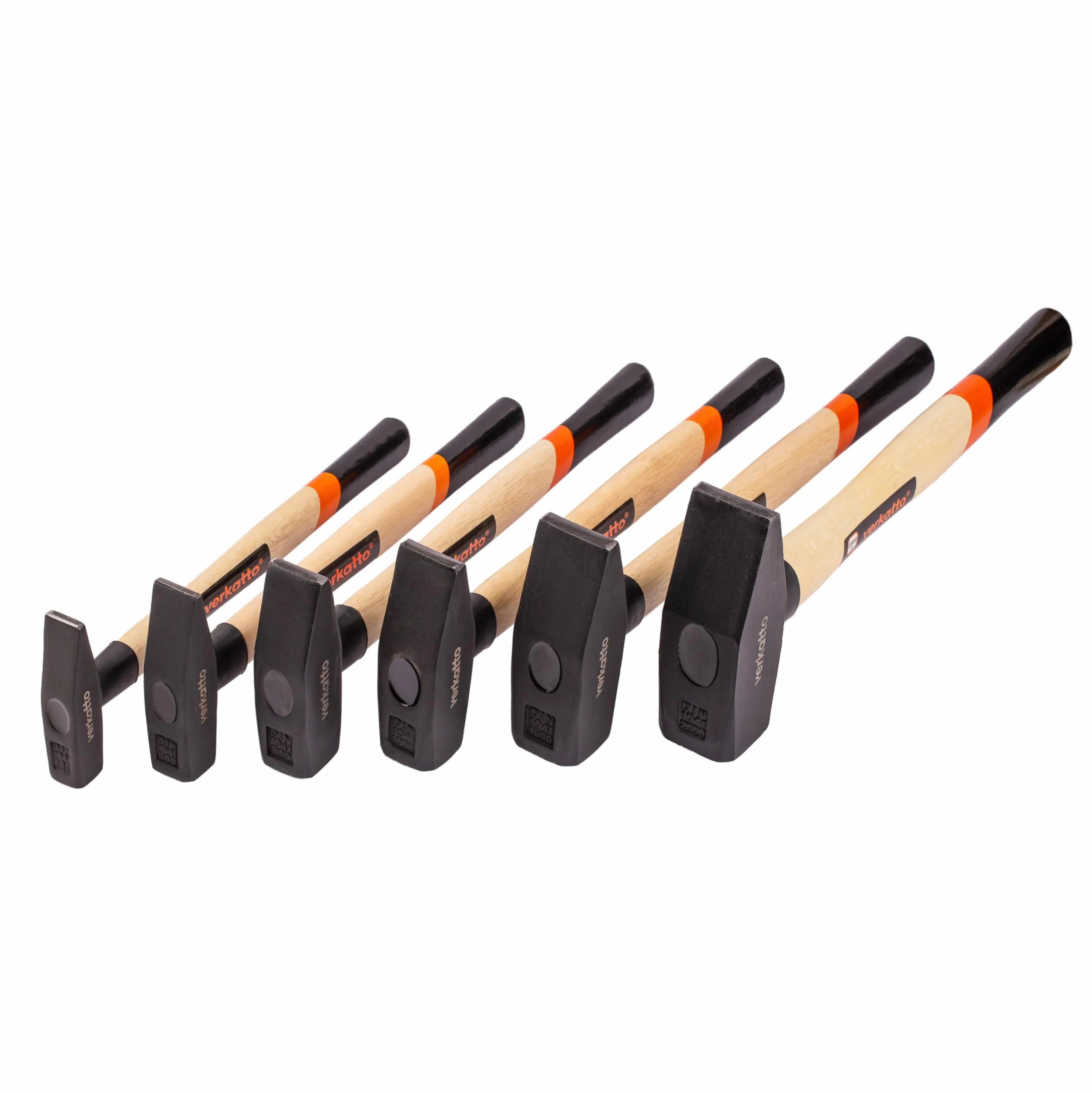 Mivos Martello da Fabbro 2000 g Con Manico in Legno - Testa in Acciaio Forgiato, Robusto per Ingegneria e Montaggio - Uso in Officina