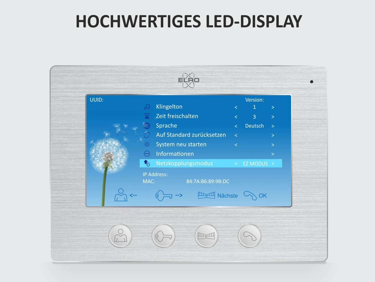 Türsprechanlage 2 monitor interni WiFi da 7 pollici, 4 fili con telecamera e apriporta