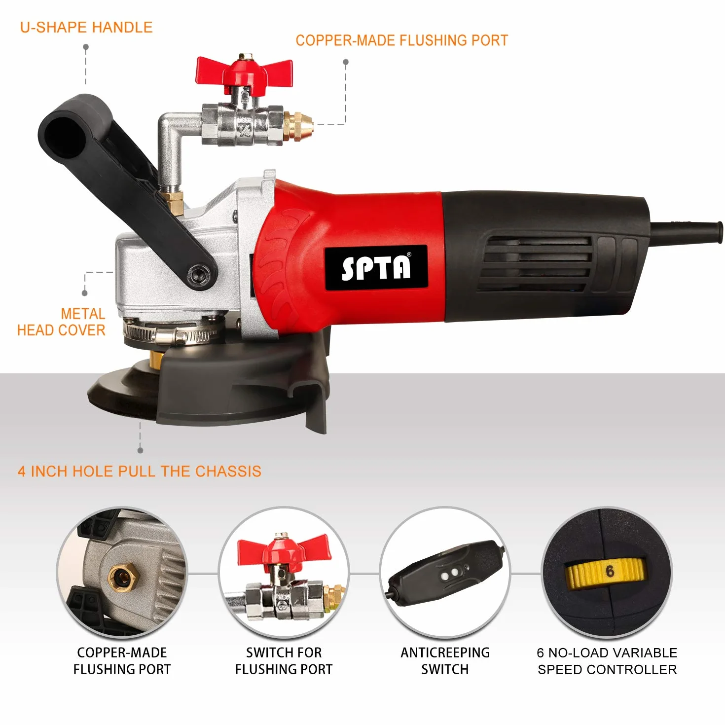 SPTA 230V 800W Lucidatrice bagnata Umido per Pietra Marmo Cemento Granito Terrazzo