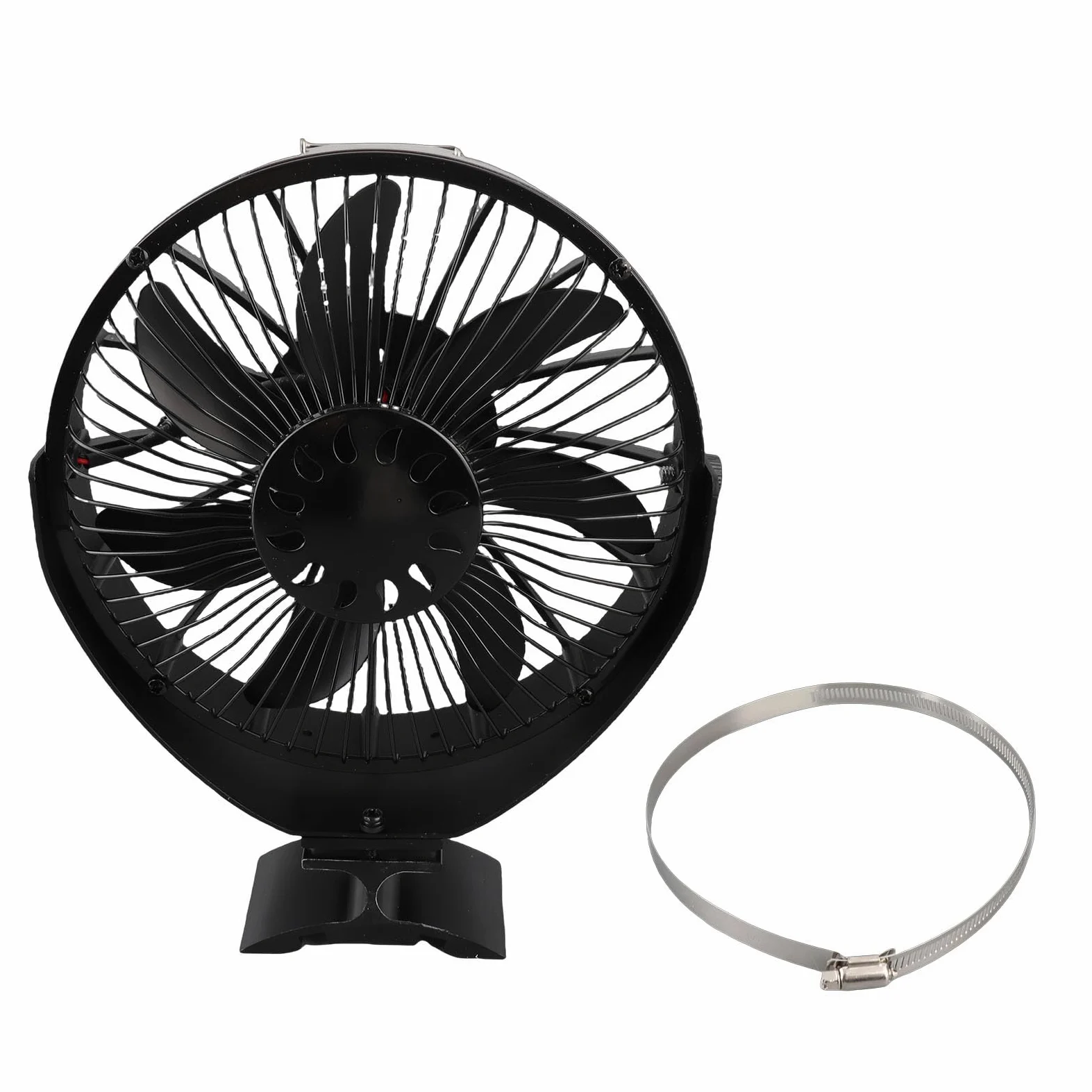 Ventilatore per Stufa a Legna con Calore, Protezione in Lega di Alluminio, Regolazione Manuale 360 Gradi, per Camini e Stufe a Legna