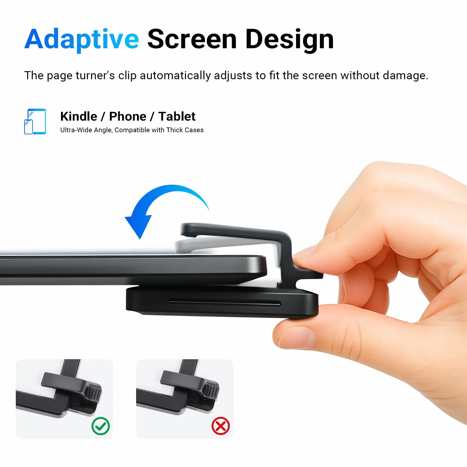 USOR Supporto per tablet a collo d'oca con telecomando per Kindle, supporto regolabile per leggere Kindle a letto, regali per gli appassionati di lettura
