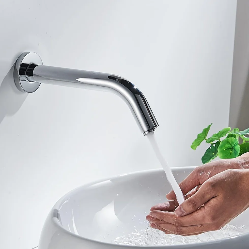 Rubinetto Touchless Automatico con Sensore a Infrarossi da Parete per Lavabo