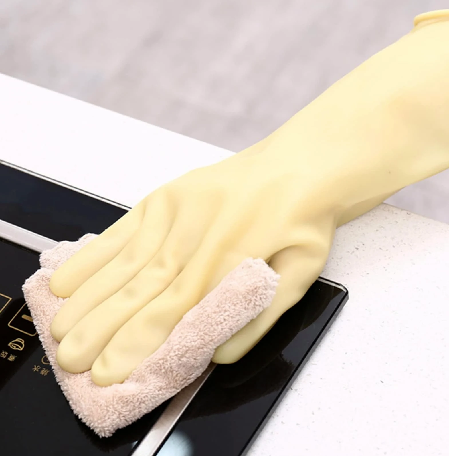 Guanti in gomma per lavare i piatti, spessi e impermeabili, riutilizzabili, in lattice, per la pulizia della casa e per il lavaggio dell'auto, ideali per uso domestico e professionale
