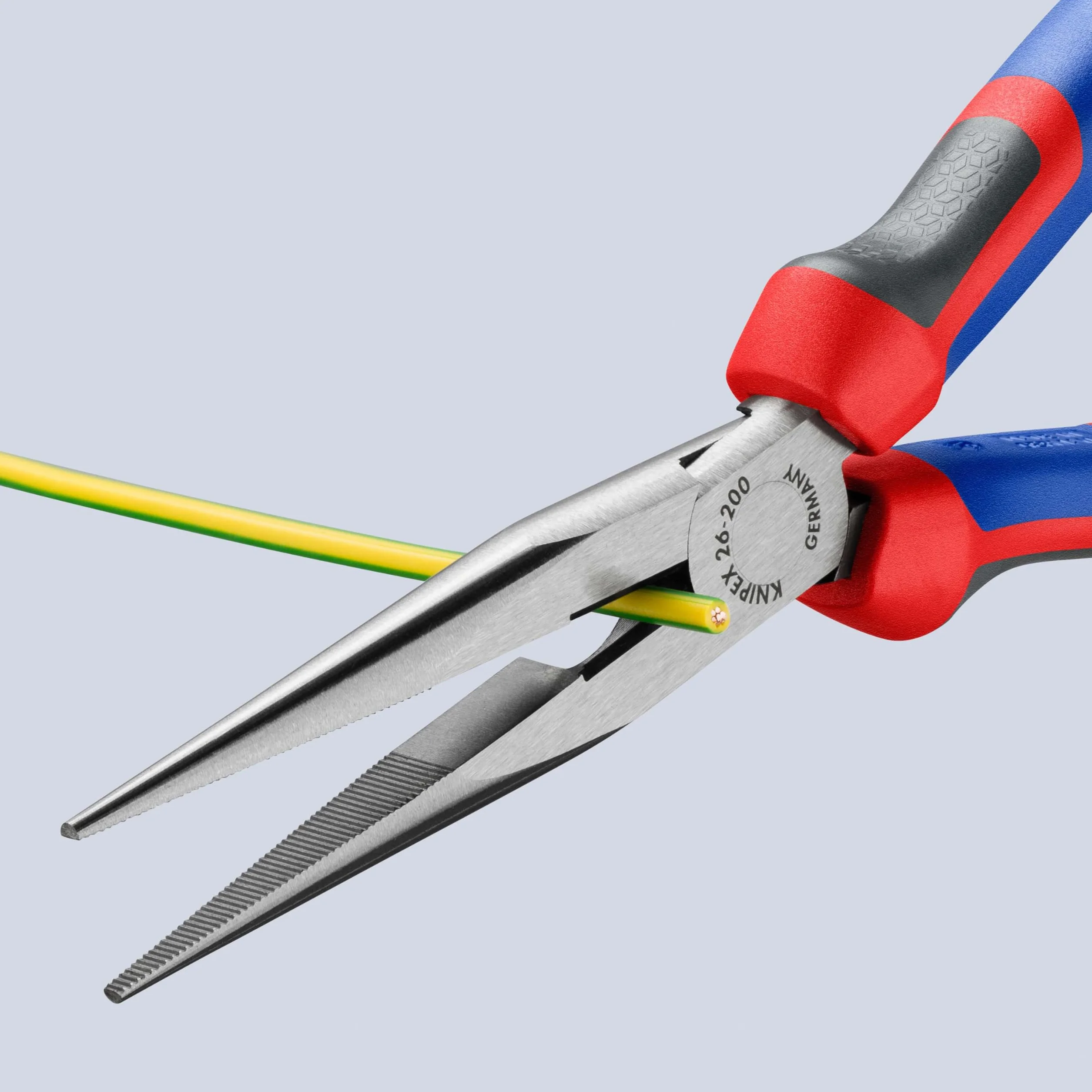 KNIPEX Pinza per meccanica becchi mezzotondi con tronchese 200 mm 26 12 200