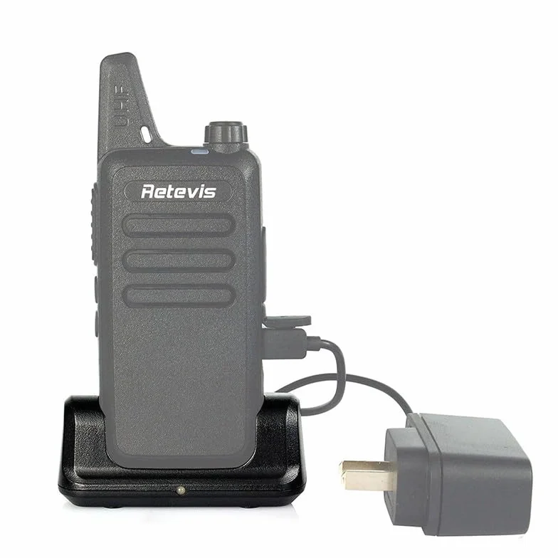 2 Pz Base Dock di Ricarica Per Retevis RT22 WLN KD-C1 Radio Stazione Nera Dual Port Desktop Organizer Sostituzione Del Basamento Del Caricatore