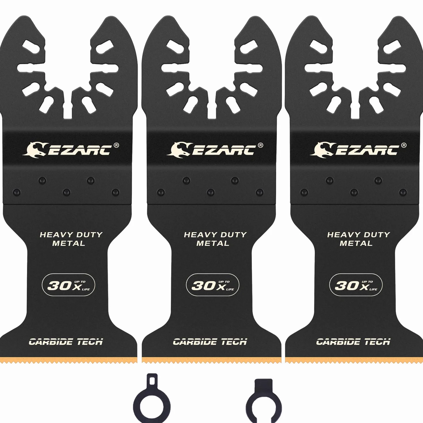 EZARC Lama al Carburo Multifunzione Accessori per Utensile Oscillante, Ideale per Materiale duro, Metallo Temprato, Chiodi, Bulloni e viti, 3 Pezzi