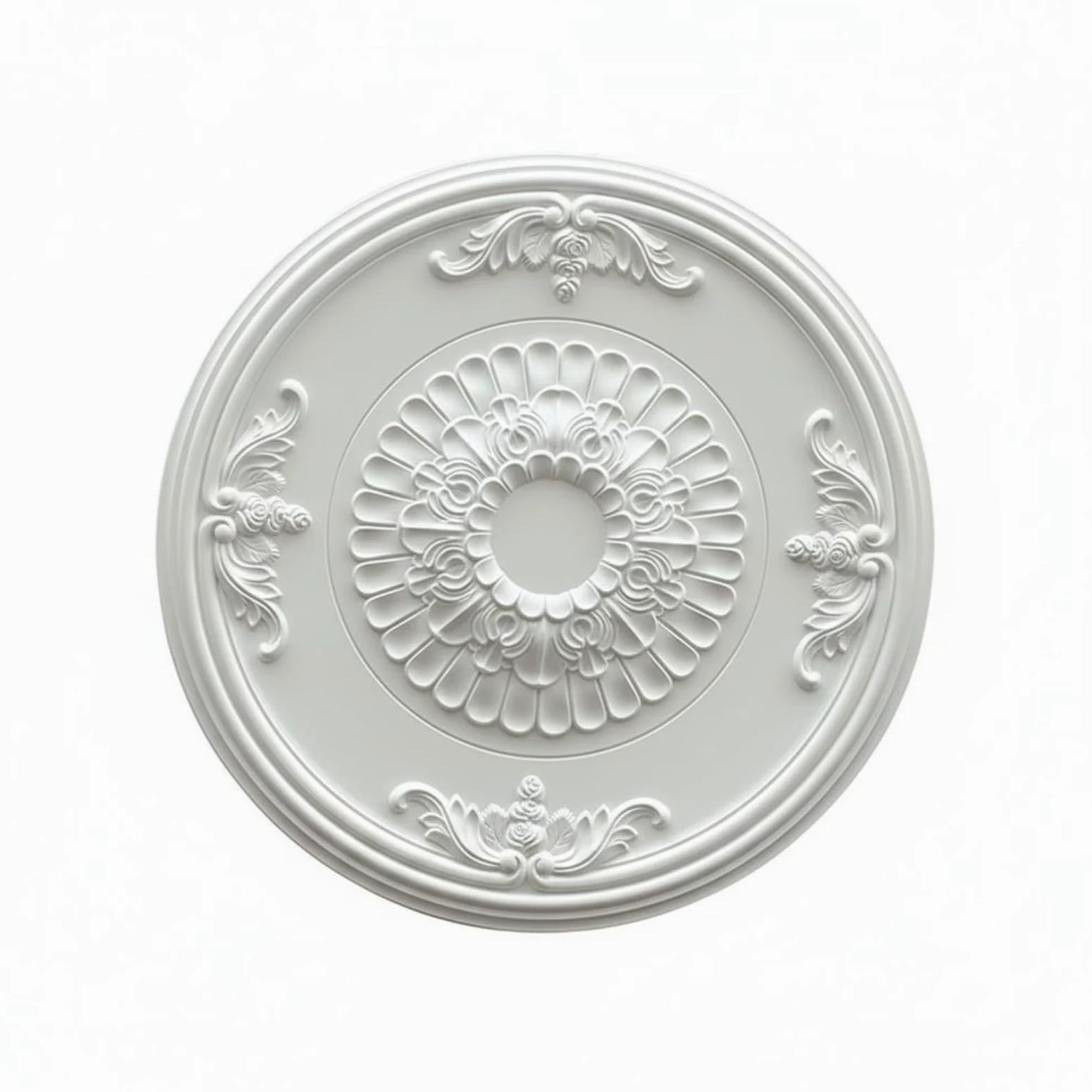 Rosone Floreale Rilievo Scolpito Rosone Plafoniera Ornato Medaglione Soffitto, 051 Carved 67CM