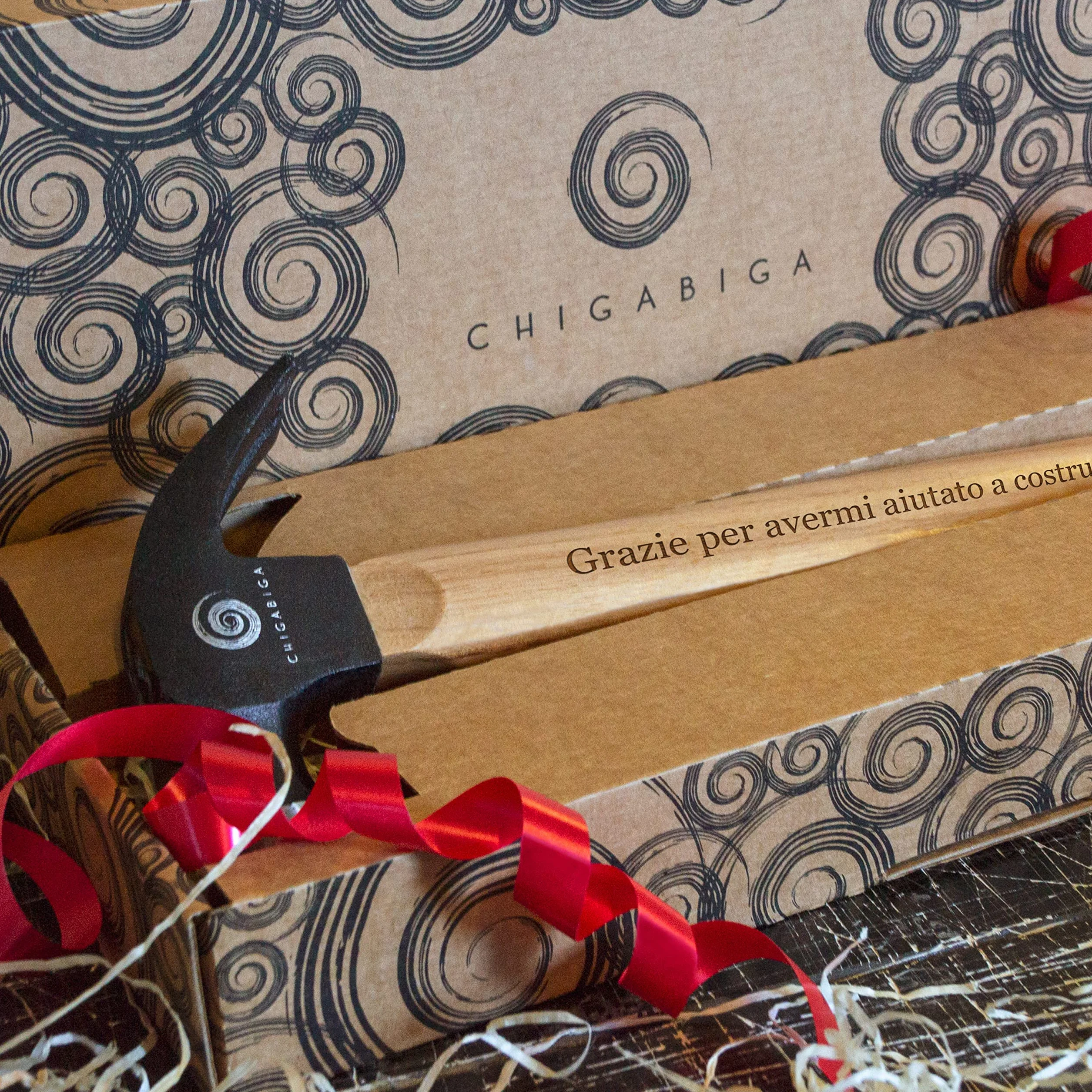 Martello PERSONALIZZATO con le tue stesse parole, regali originali per uomo, Natale, festa del papà, compleanno, fidanzato, San Valentino. Inciso a laser. Martelli da carpentiere di dimensioni reali