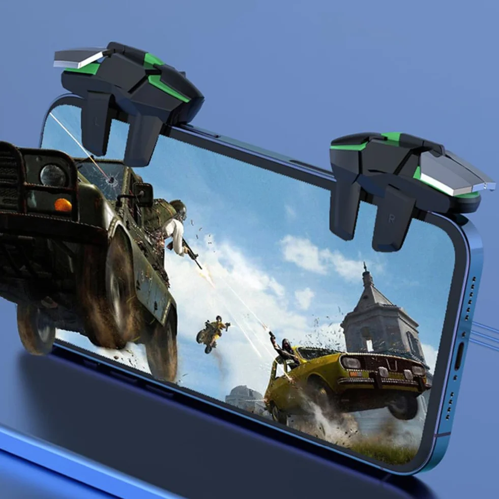 Trigger Controller Joystick Accessori Grilletti 4 Triggers L1R1 L2R2, per COD mobile PUBG Compatibile con Telefono Smartphone iPhone Android Cellulare