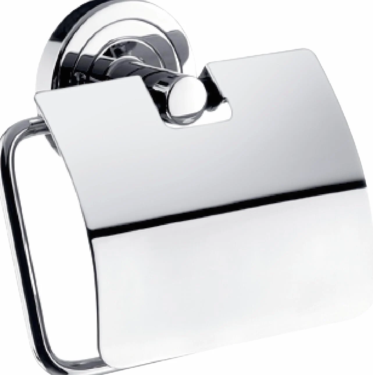 Emco Portarotolo Polo con coperchio, cromato (70000100), ottone, altro, 60 x 115 x 138