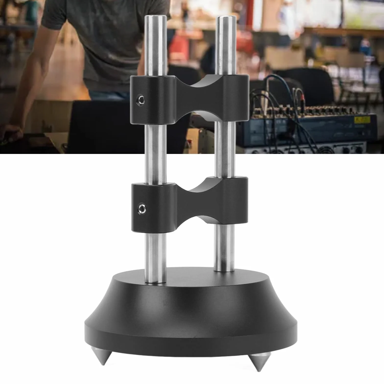 Supporto per Cavi HiFi, Supporto per Cavi in ​​lega di Alluminio Ammortizzante per Amplificatore per Altoparlanti, Lettore CD e DVD, Facile da Usare, Riduce le Vibrazioni,