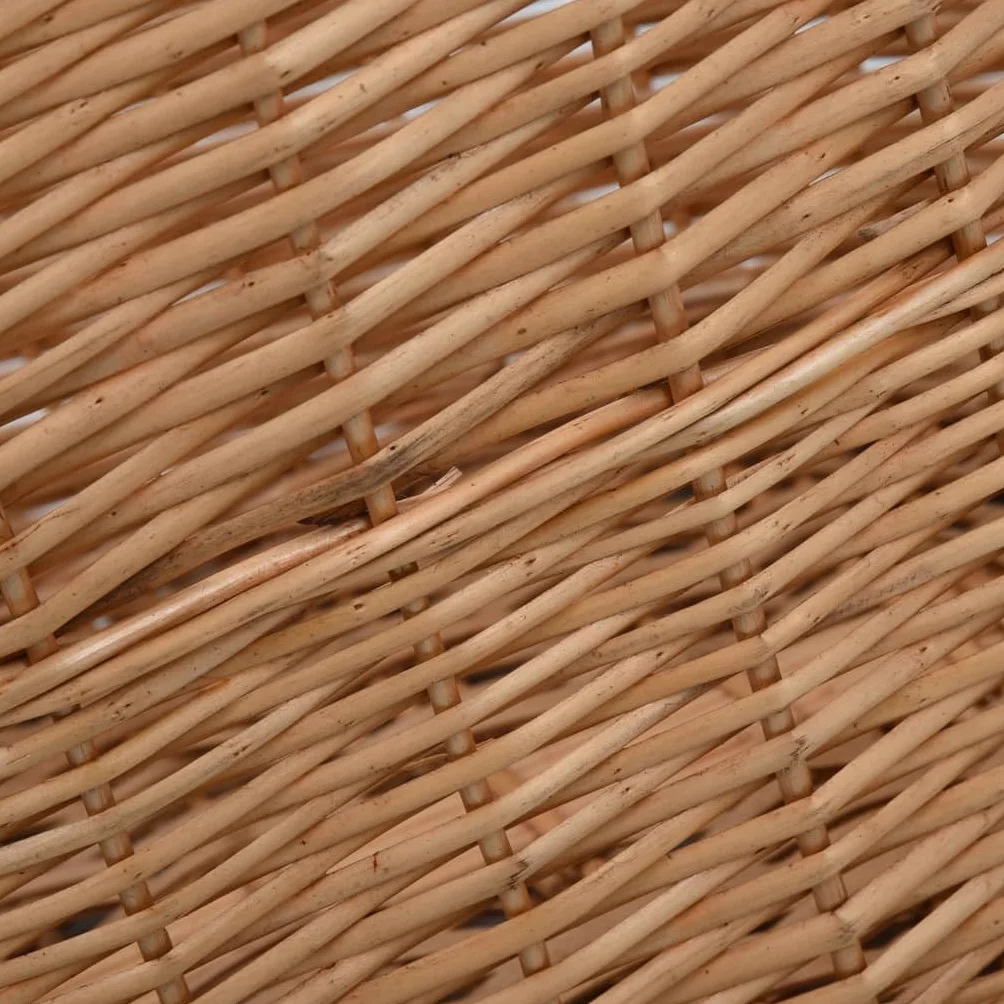 vidaXL Cesta per Legna con Maniglie 78x54x34cm Salice Naturale