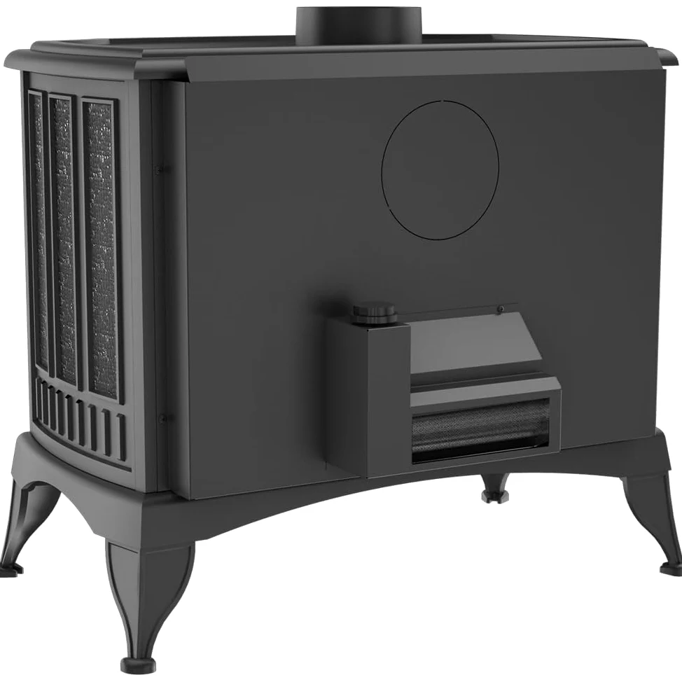 KRATKI Stufa a legna in ghisa KOZA K9 10 kW Ø150 A gamma 8,5-12,5 kW 8,5 | Ghisa nero, efficienza 75%, classe A. Ecodesign.; ECO-DESIGN classe energetica A; combustione efficiente; basse emissioni