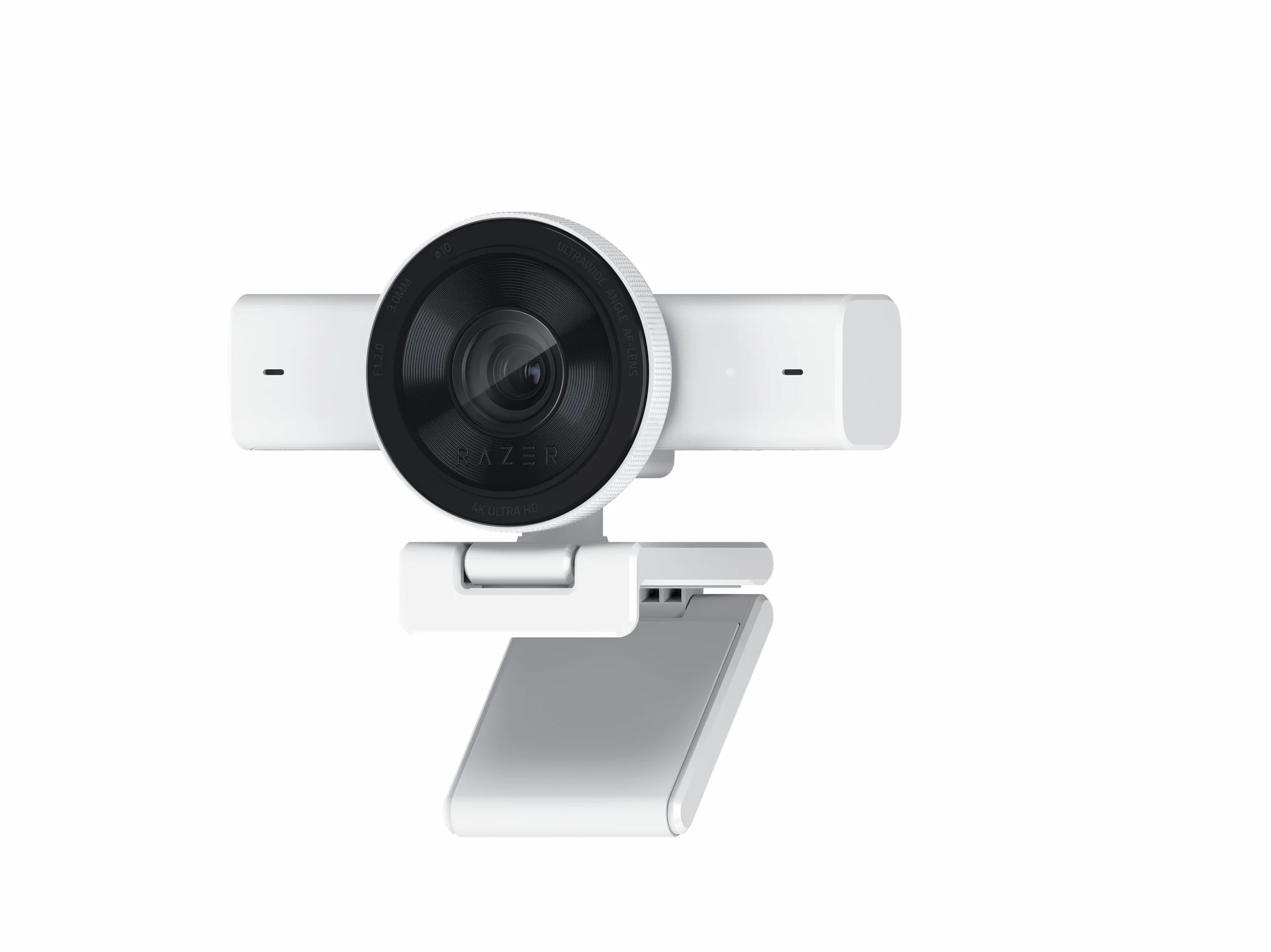 Razer Kiyo V2 X - Webcam Full HD 1080p 60 FPS per Creatori - Autofocus Veloce - Obiettivo Grandangolare - Microfono Integrato - Compatibile con Open Broadcaster Software e Xsplit | Bianco