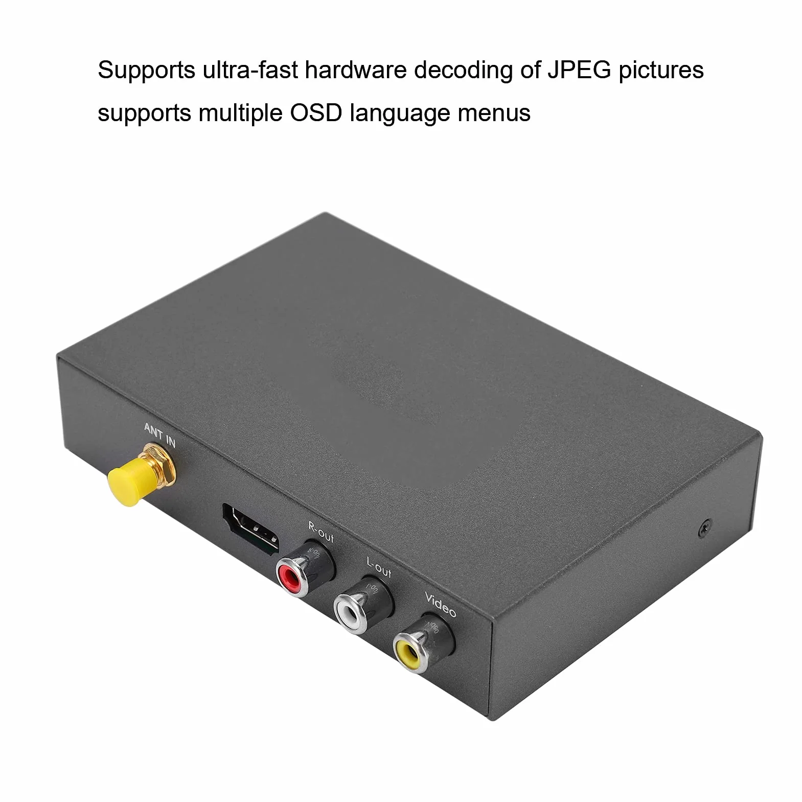 Sintonizzatore TV Digitale per Auto, Ricevitore TV Digitale per Auto H.265 DVB‑T2/T 6M/7M/8M Accessorio per Auto Antenna Ricevitore Sintonizzatore Analogico Telecomando