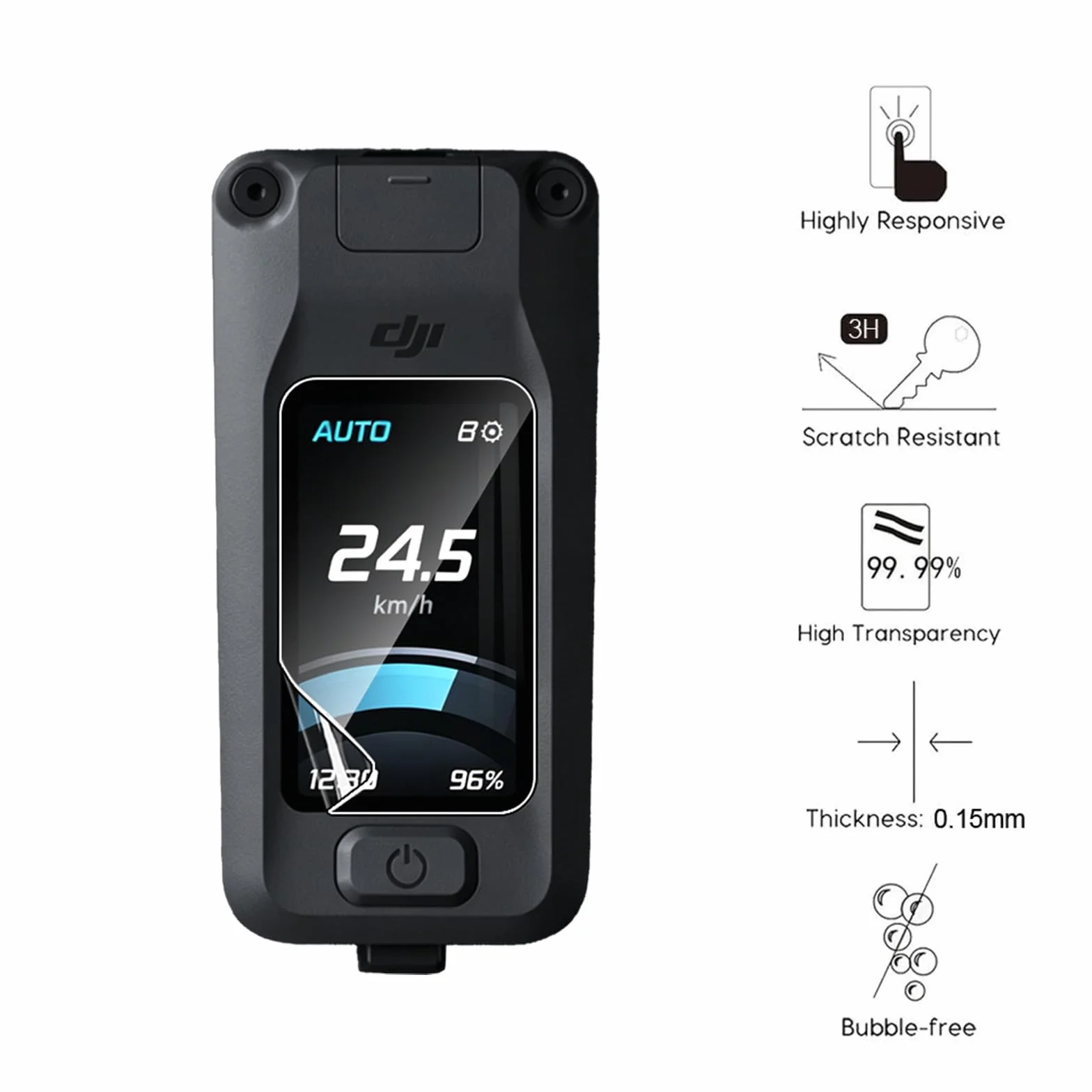 MEMELOKA Pellicola per Amflow DJI Avinox, 3 Pezzi HD AntiGraffio Pellicola Protettiva TPU Flessibile, Sensibile al Tatto e Senza Bolle con Cornice di Allineamento