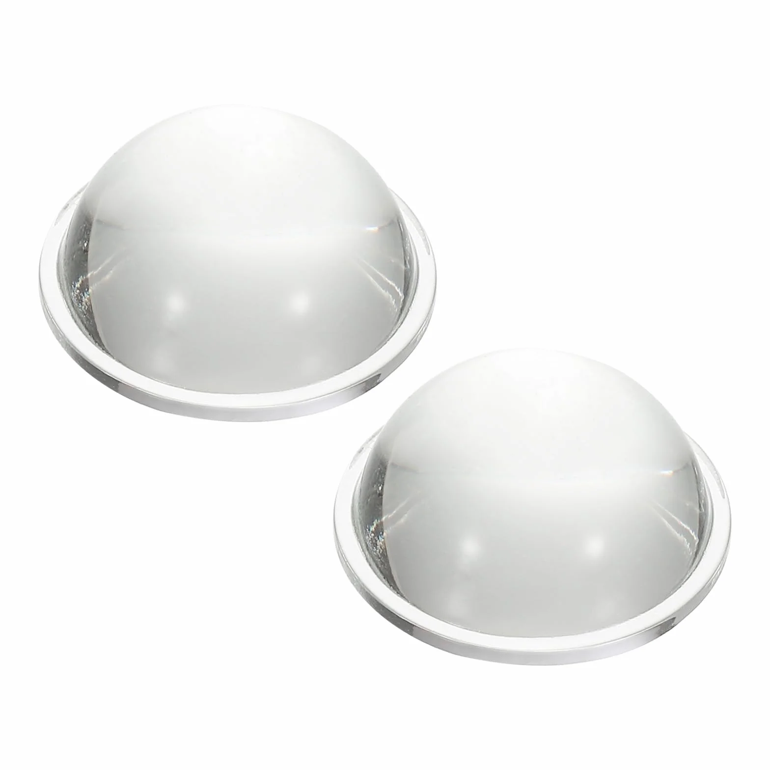PATIKIL Lente Convessa Piatta Diametro 30mm, 2 Pezzi Altezza 14mm Vetro Borosilicato Alto Lente Ottica Convessa Condensatore Con Bordo Per Torcia Faro Auto Bicicletta, Trasparente 2mm