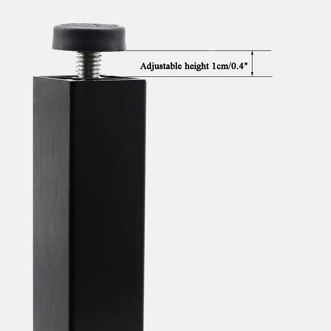 Bianco, 4 Piedini per Mobili Gambe per Mobili Regolabili Alluminio Altezza: 6-40cm Gambe Tavolo Zampe per Divani piede letto Piedi per Letto Piedini Credenza-40cm/15.7"