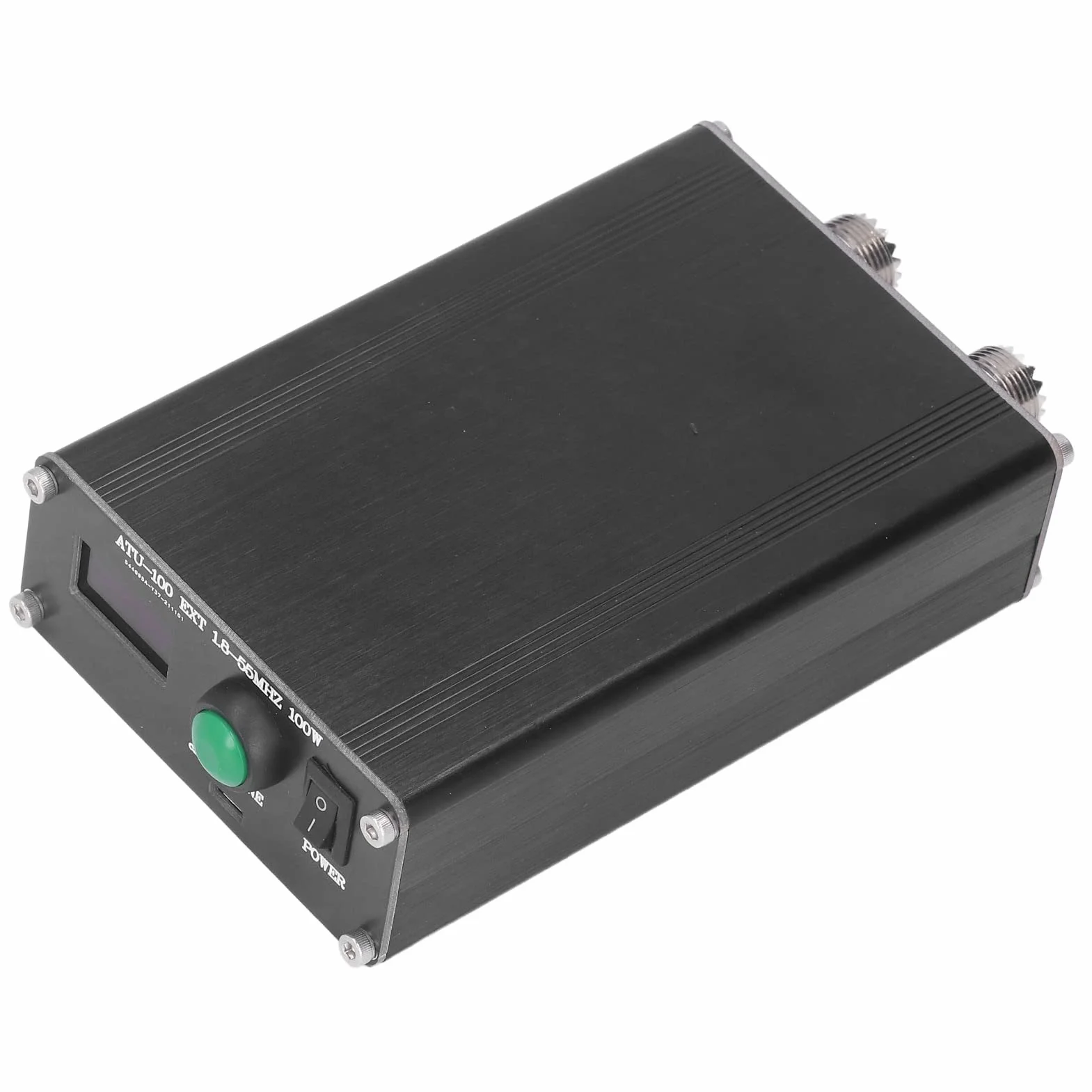 Sintonizzatore D'antenna Automatico ATU‑100 1,8‑55Mhz Display 0,96 Pollici Sintonizzatore Radio con Ricarica USB Sintonizzatore D'antenna a Onde Corte Open Source per