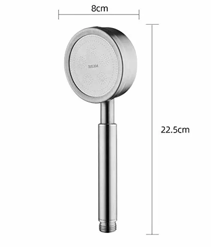 HMTE Soffione Doccia a Mano Interamente in Metallo, Bronzo lucidato a Olio | 1,75 GPM a Basso Flusso con limitatore Rimovibile | Soffione Doccia palmare