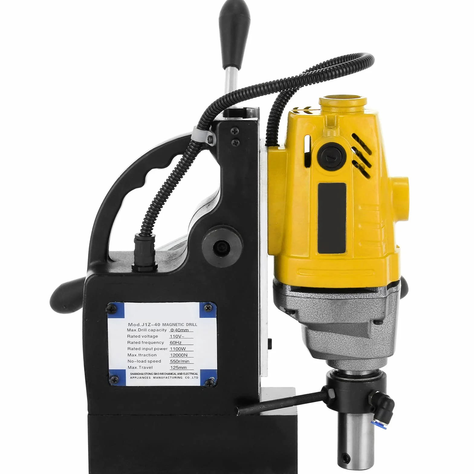 VEVOR Trapano Elettrico Magnetico MD40, 1100 W, 220 V, 50 Hz, Set 6 Frese HSS