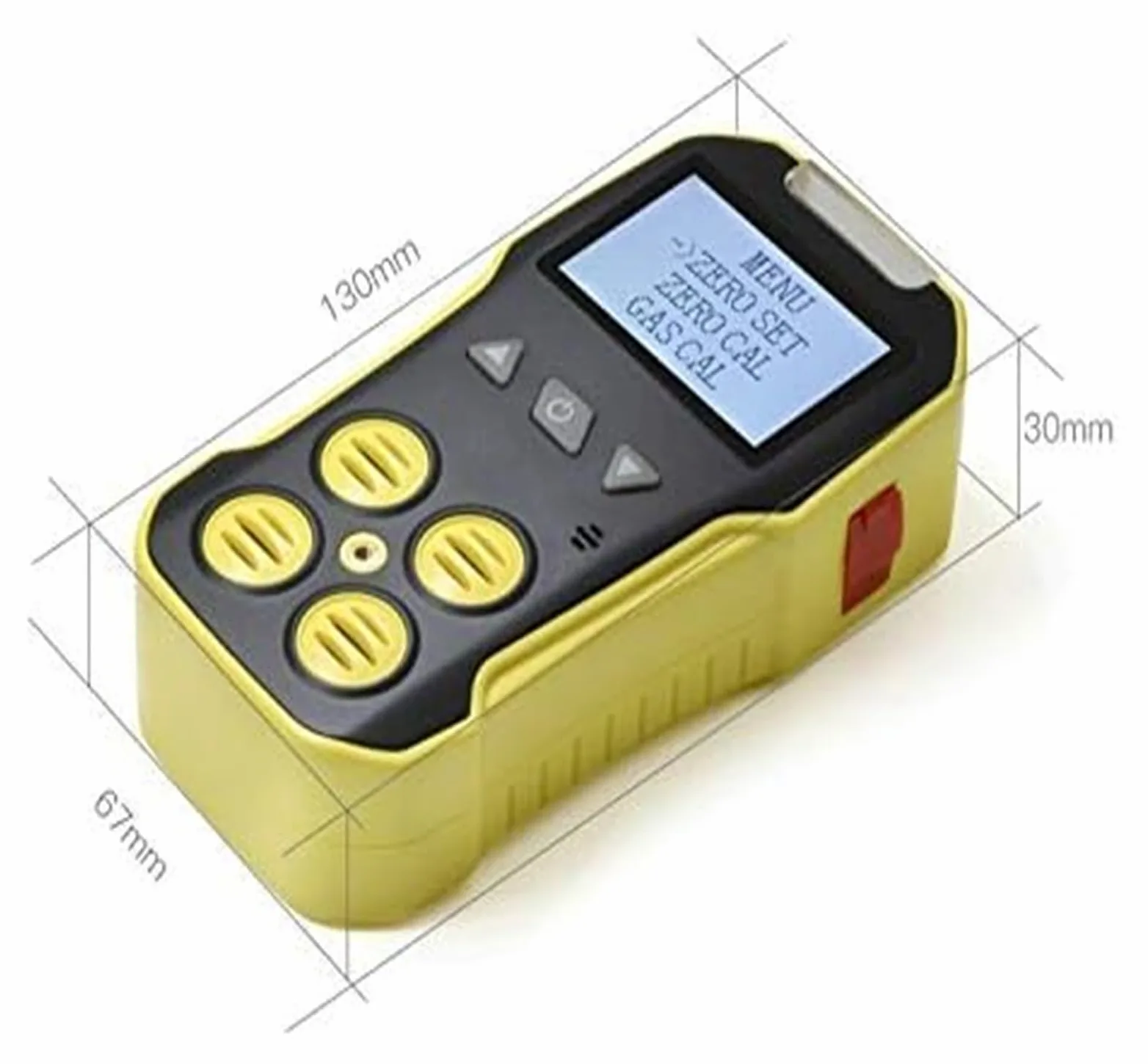 Monitor gas, rilevatore perdite gas, Rilevatore multigas, O2, CO, H2S, LEL, ricarica USB, allarme sonoro, luminoso e vibrazione, ampio display retroilluminato per casa, camper, fognatura
