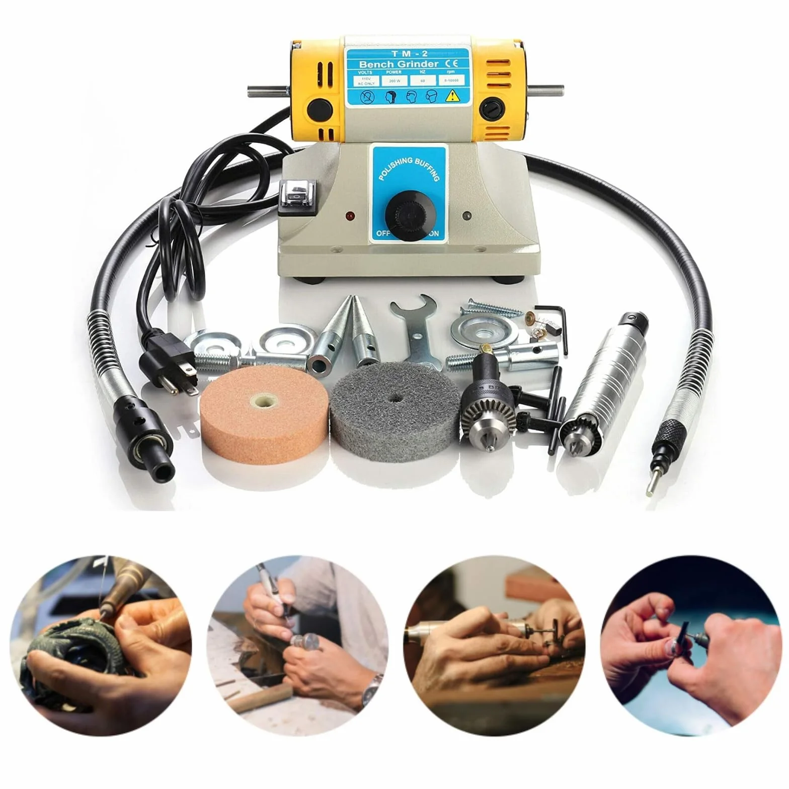 Lucidatrice da banco 350W 10000 rpm per taglio e lucidatura giada