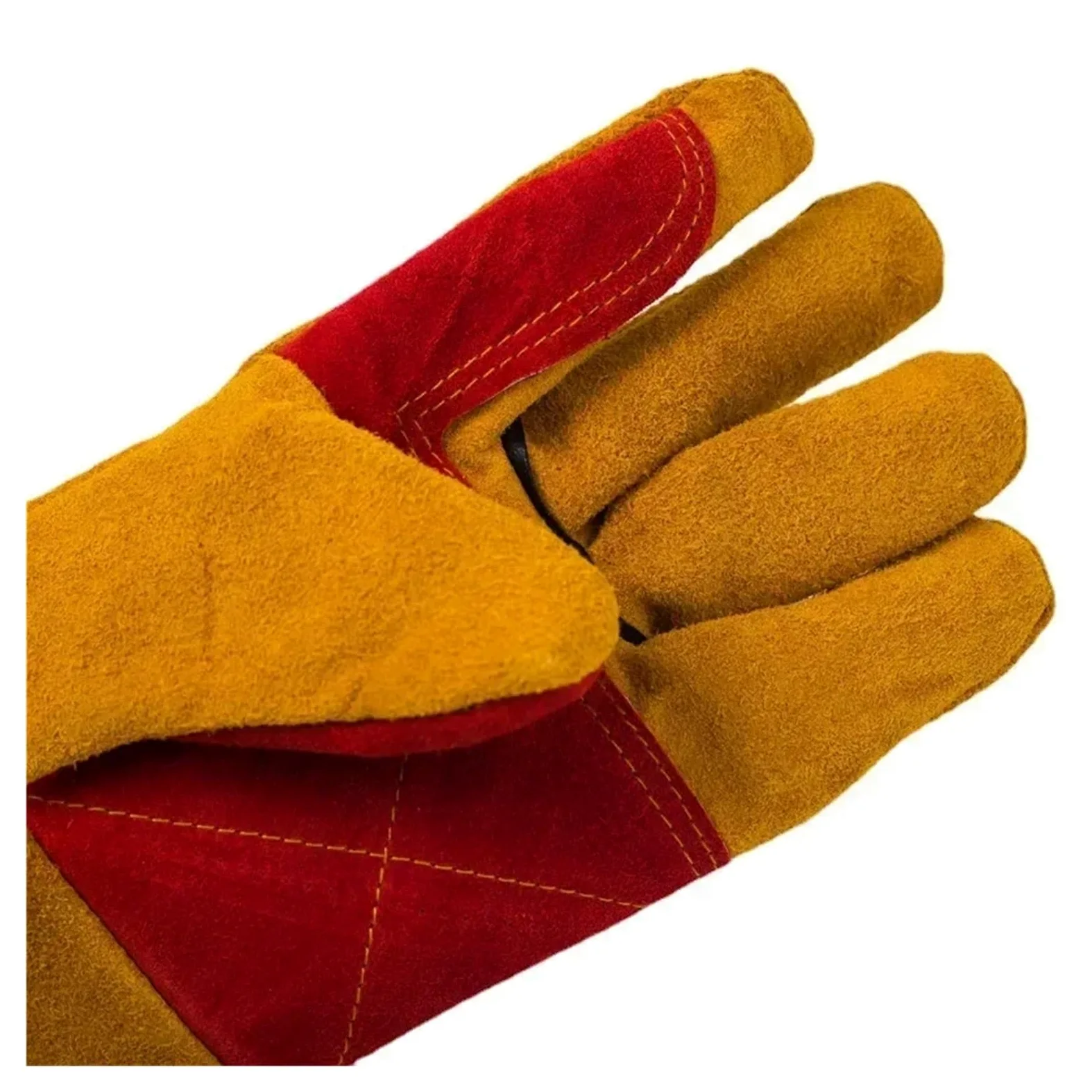Guanti da Saldatura in Pelle a Maniche Lunghe da 23,6 Pollici, Guanti Resistenti al Calore for stufe e Barbecue, Guanti Resistenti alla Perforazione for Gard(60CM)