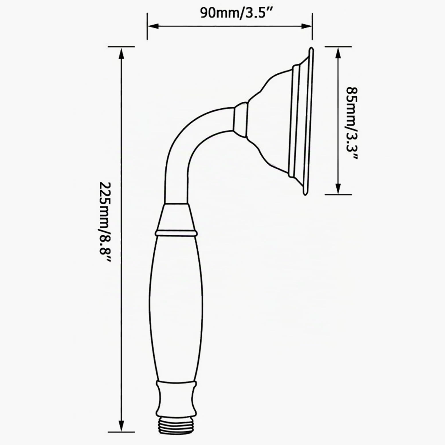 CIENCIA Set Telefoni Doccia in Ottone Soffione Doccia Oro Doccia a Mano Alta Pressione Soffione per Doccia con Tubo, BS126F
