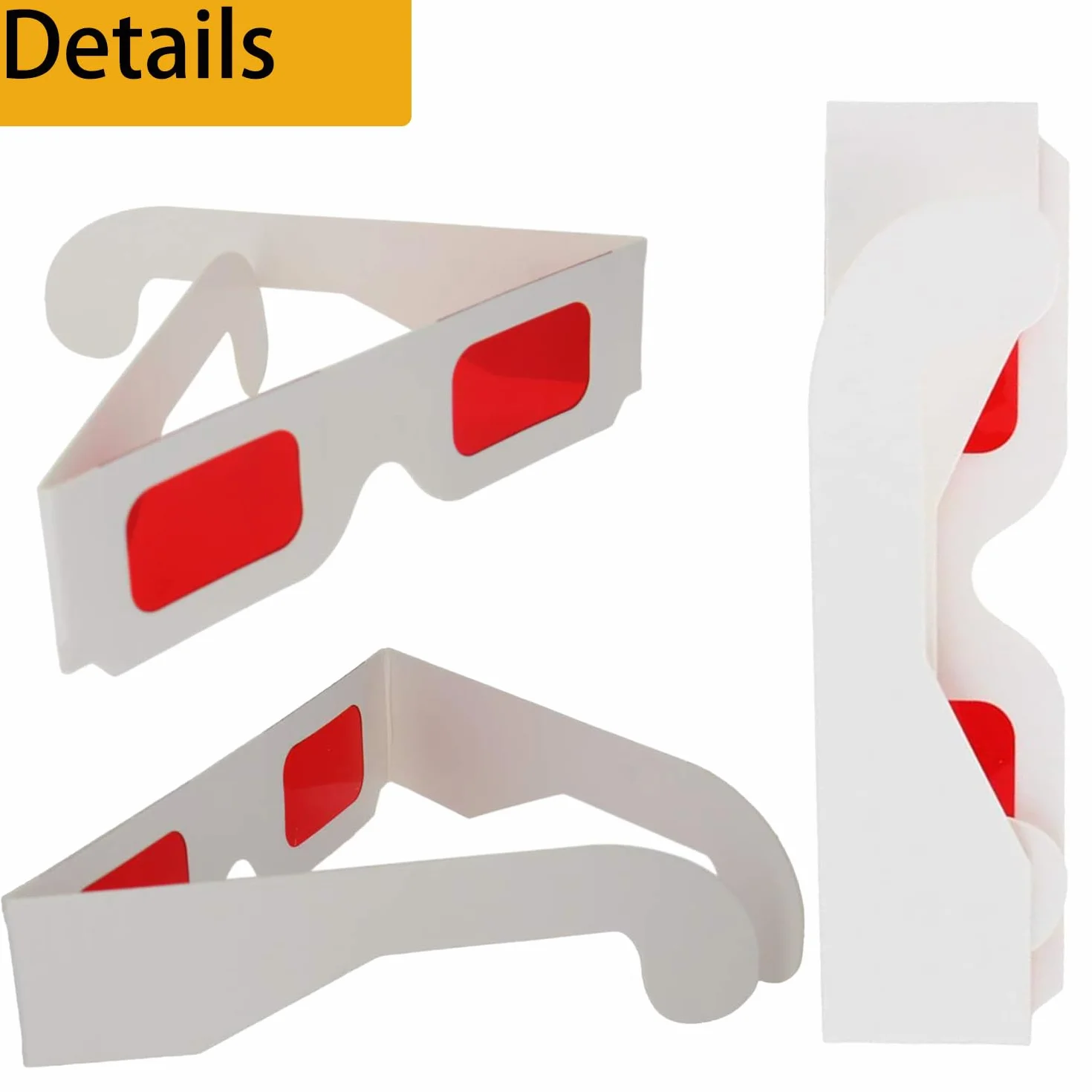 20 Pz Rosso Occhiali 3D di Carta rosso-rosso 3D Film Occhiali Segreto Rivelare Lenti Rosse Occhiali 3D Visualizzazione 3D Occhiali Decoder